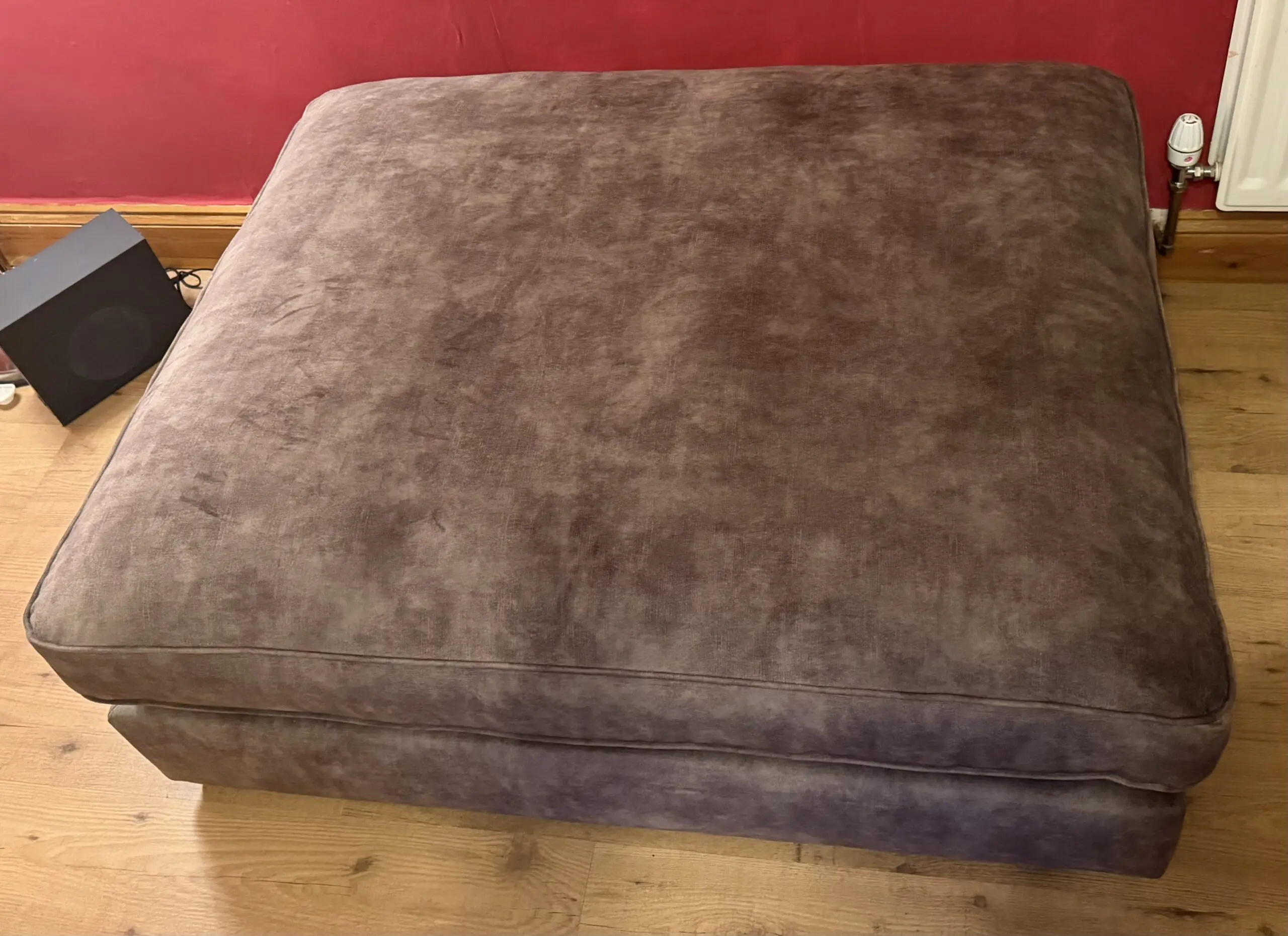 Sofology Emperor sofa and footstool in colour Espresso