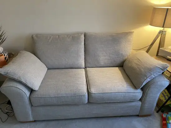 Next Garda Collection Sofa in Boucle Weave Silver - 2 and 3 Seater