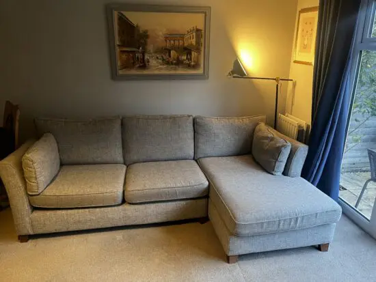 Next silver grey corner sofa