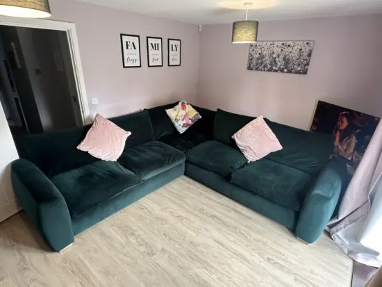 Snug Large Corner Sofa with Storage Pine Green