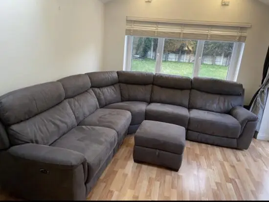 DFS Ronan Corner Couch and Footstool Option C Power 2 Recliner