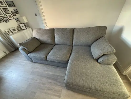 Next home grey L shaped sofa