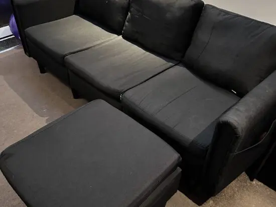 Amazon Black 3 seater sofa