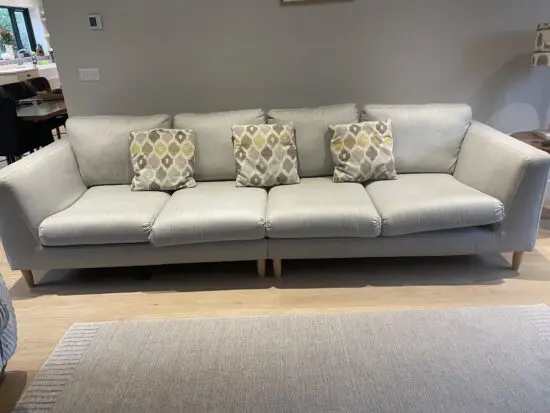Modern 4-Seater Sofa with Matching Storage Footstool