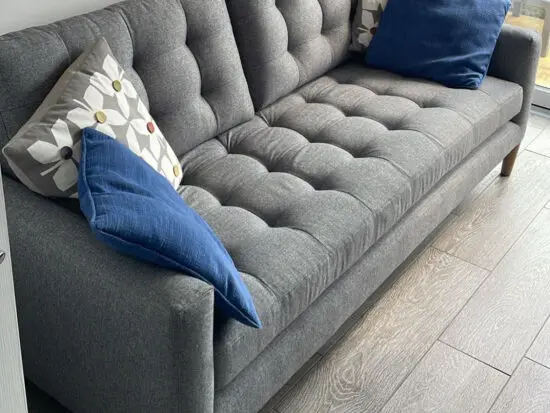 John Lewis, Draper Large 3 Seater Sofa, Light Leg, Brushed Tweed Grey