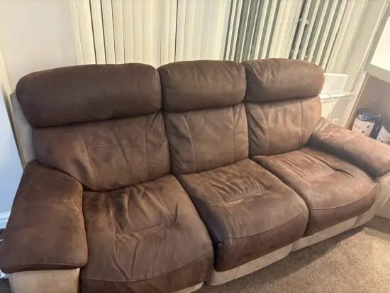 3 piece sofa set with footstool