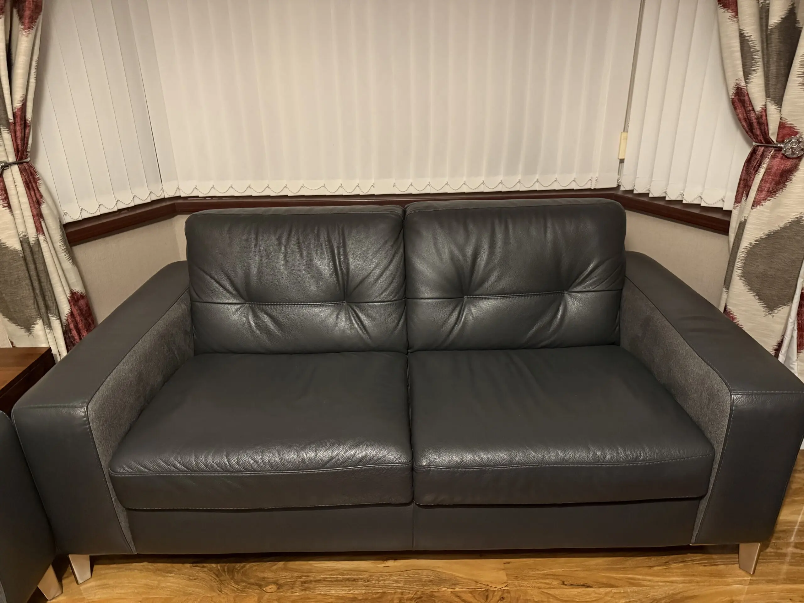 Sofology Charcoal ‘Florence’ 3-piece sofa suite & footstool