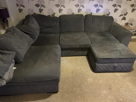 DFS Corner Sofa with Foot stool storage
