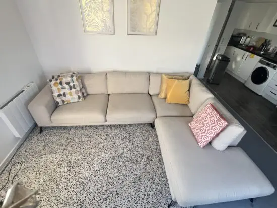 DFS Cream Corner Sofa - right hand