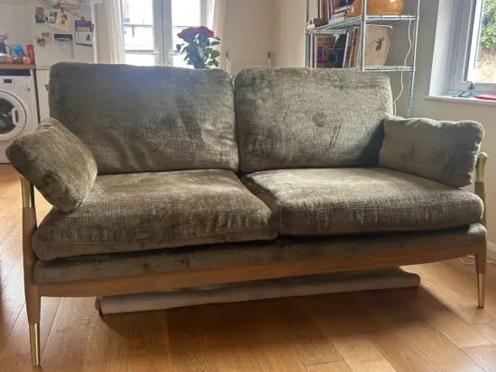 Next Green 3 seater sofa