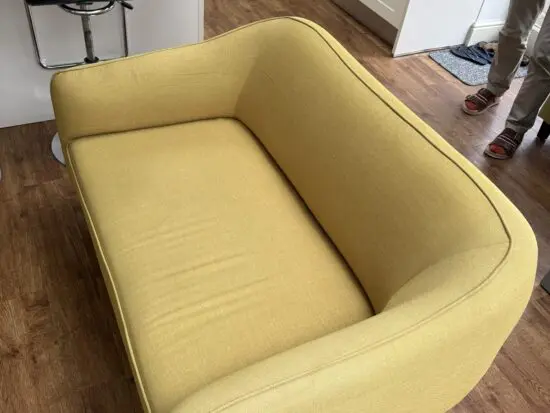 Yellow 2 seater sofa