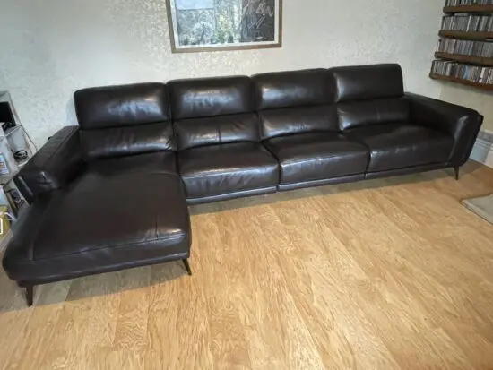 DFS San Antonio luxury leather sofa