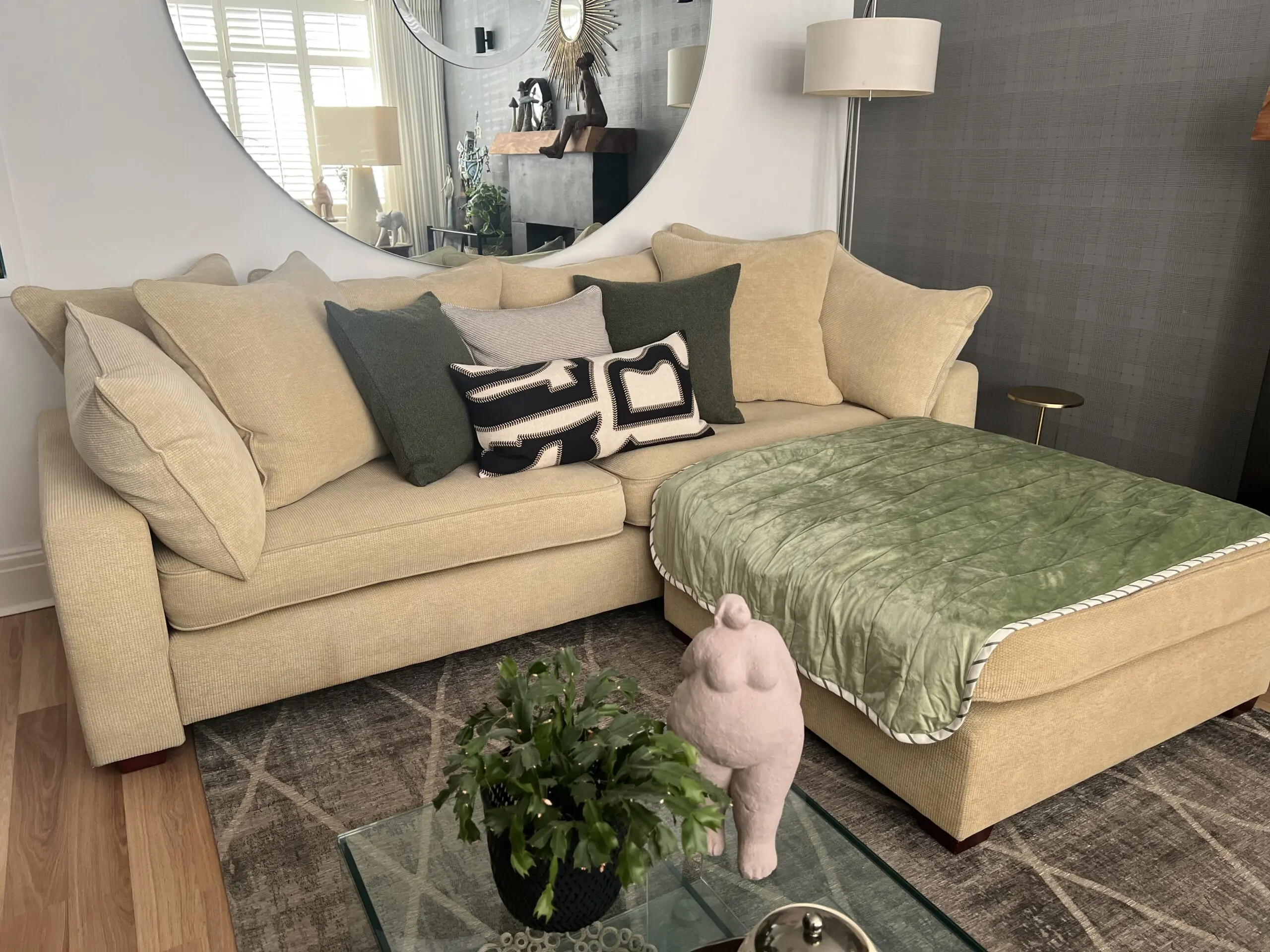 Collins and hayes sofa, footstool and chair