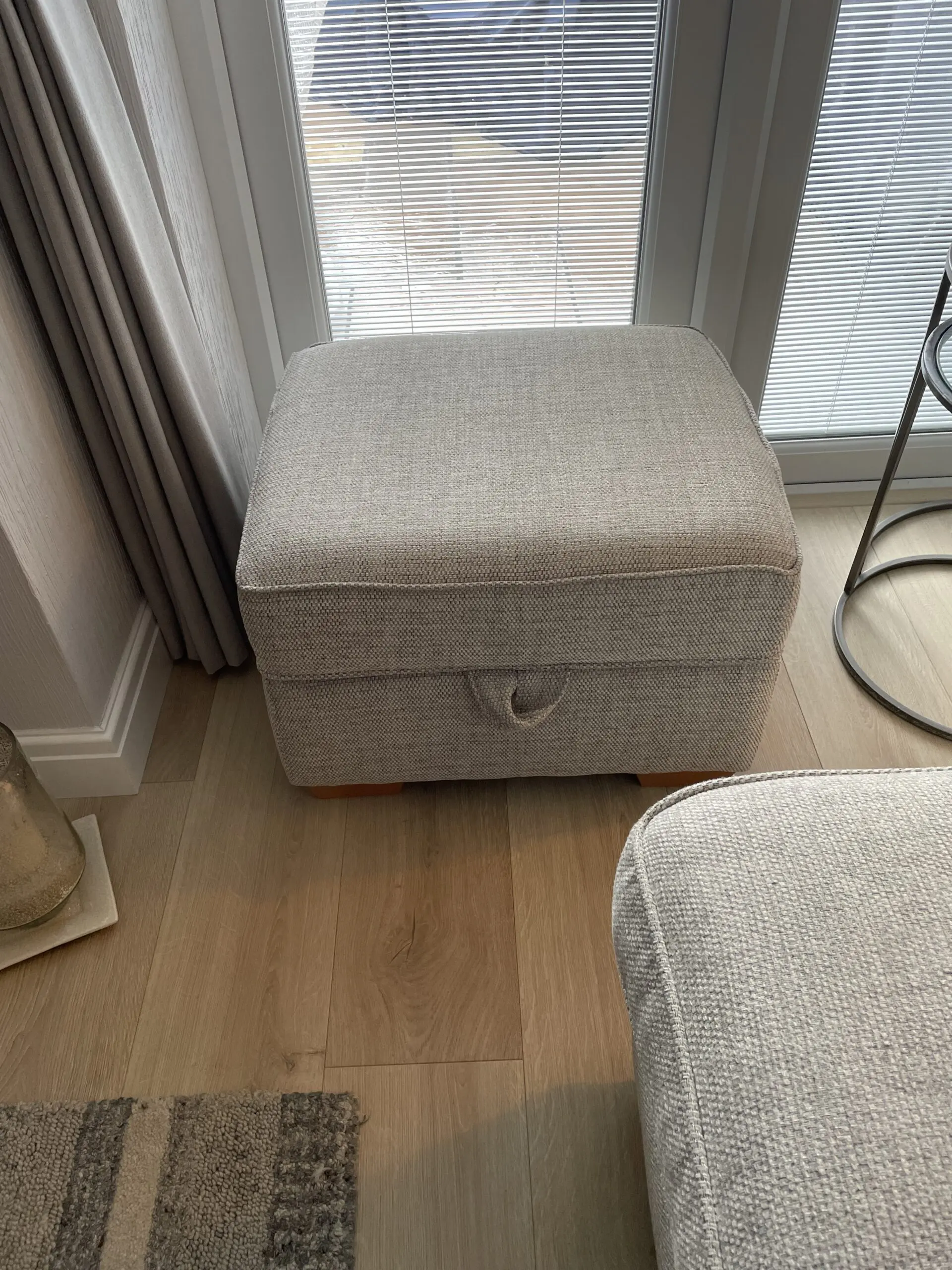 DFS Sofia corner suite with chaise and storage footstool