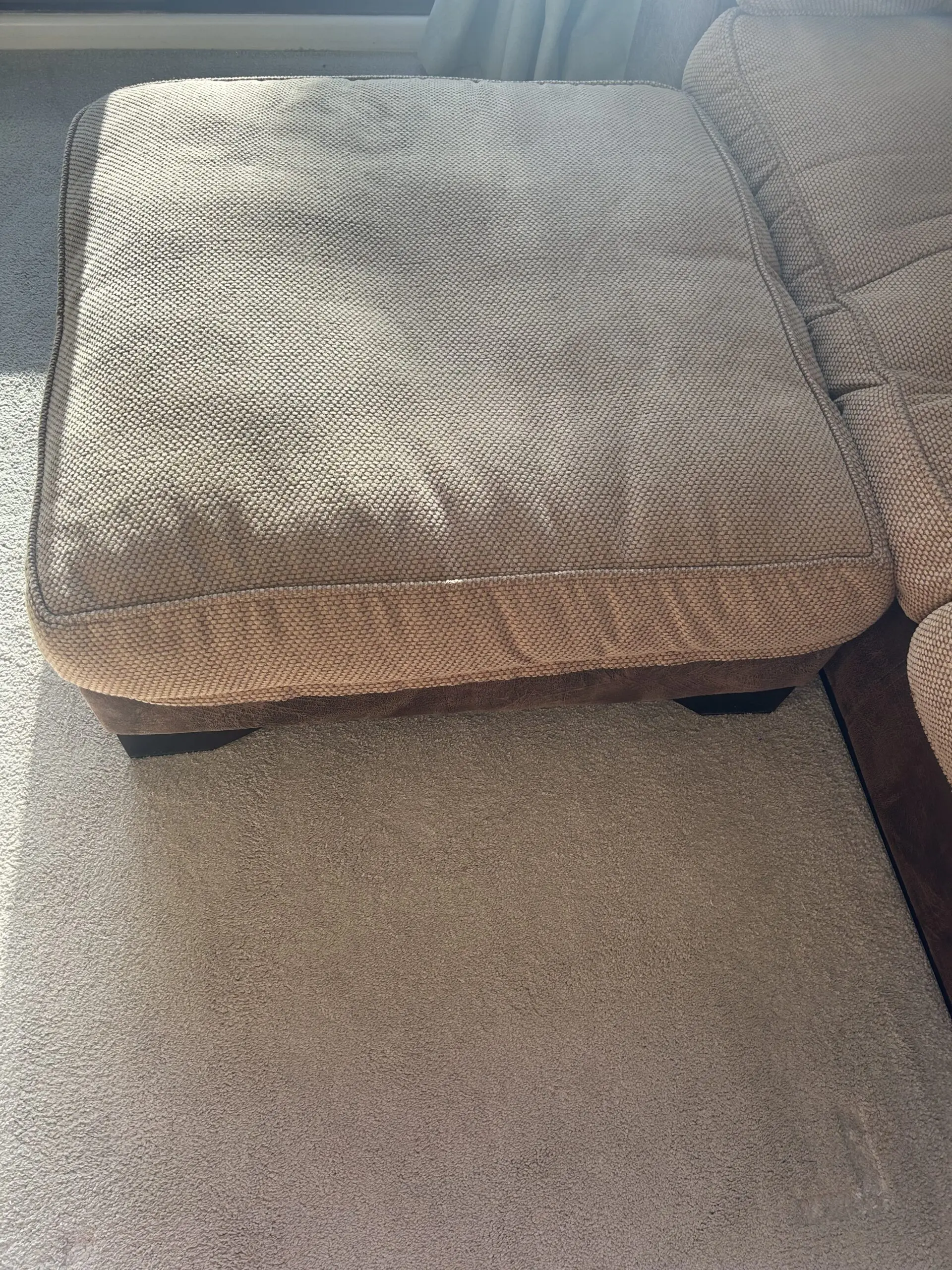 Large DFS Sofa Beige / Chocolate Brown