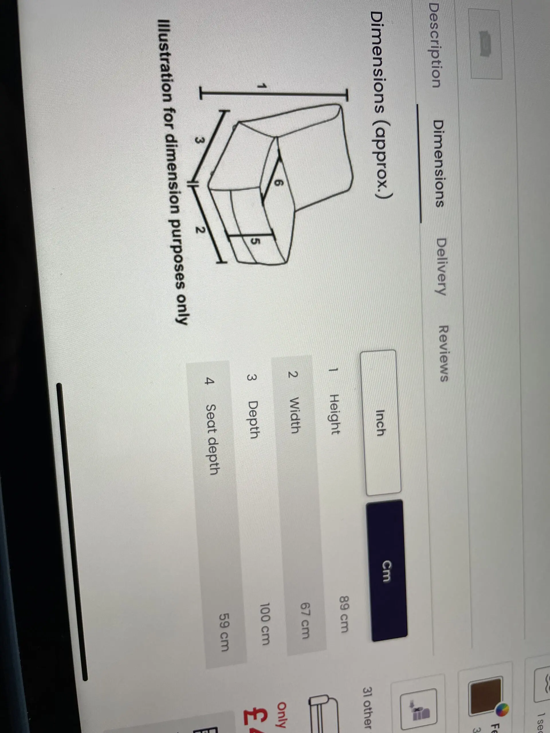 DFS Sofia corner suite with chaise and storage footstool