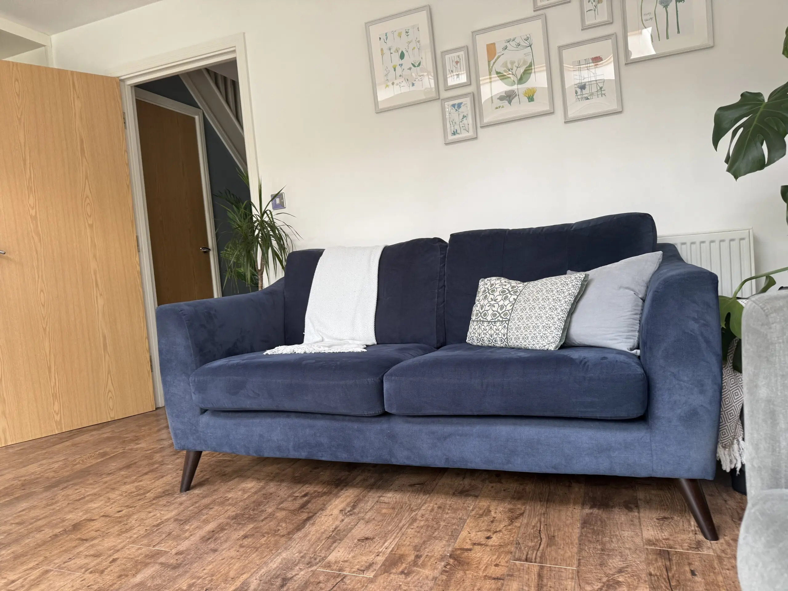 DFS Navy Blue Alma 3 Seater Sofa 2021