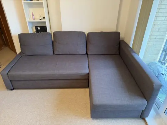 Grey corner sofa bed
