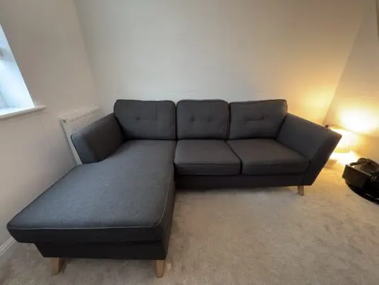 DFS Grey Penny Corner Sofa