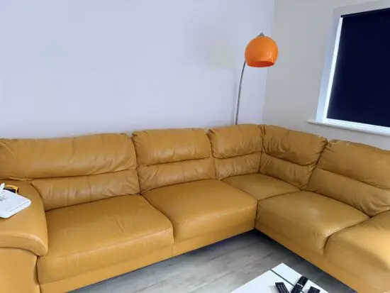Yellow corner sofa
