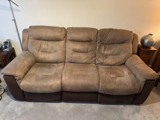 DFS 3 seater power recliner