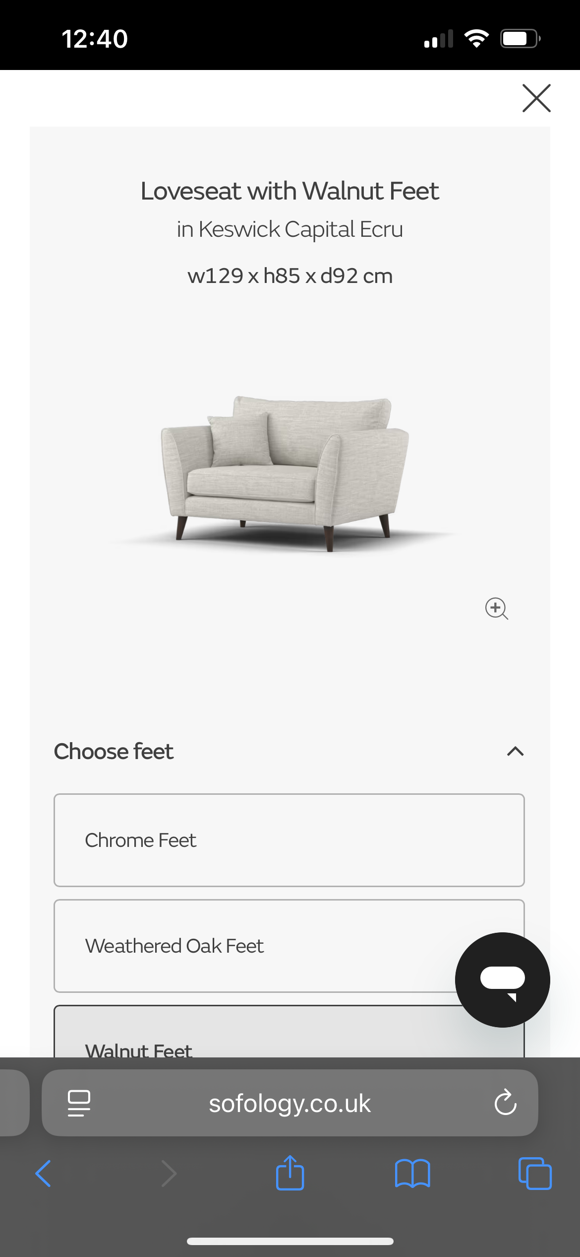 Sofology Capital Ecru Keswick 3 piece set