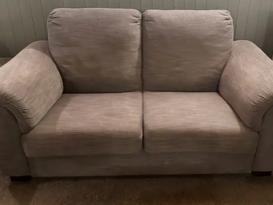 Grey two seater sofa from Ikea