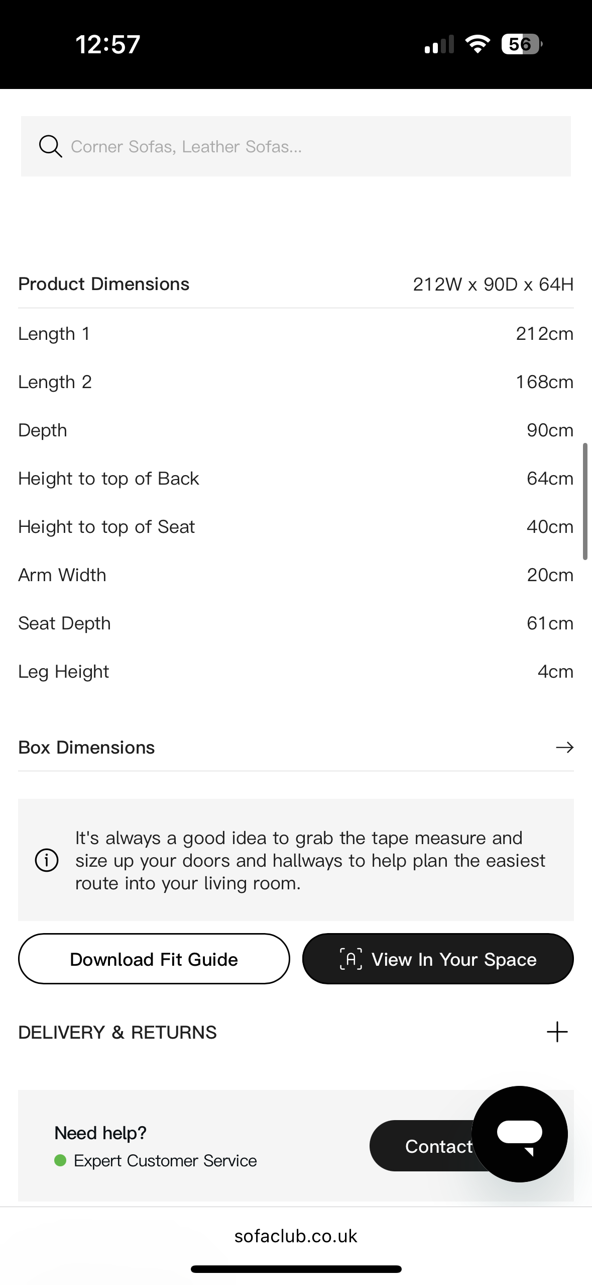 Chelsea range Corner Sofa - Sofa club