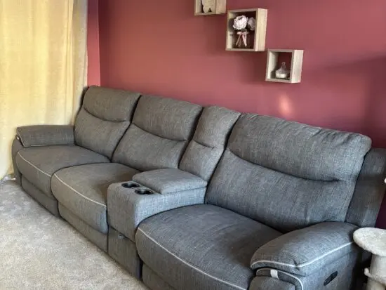 DFS Grey Trek Power Recliner Corner Sofa