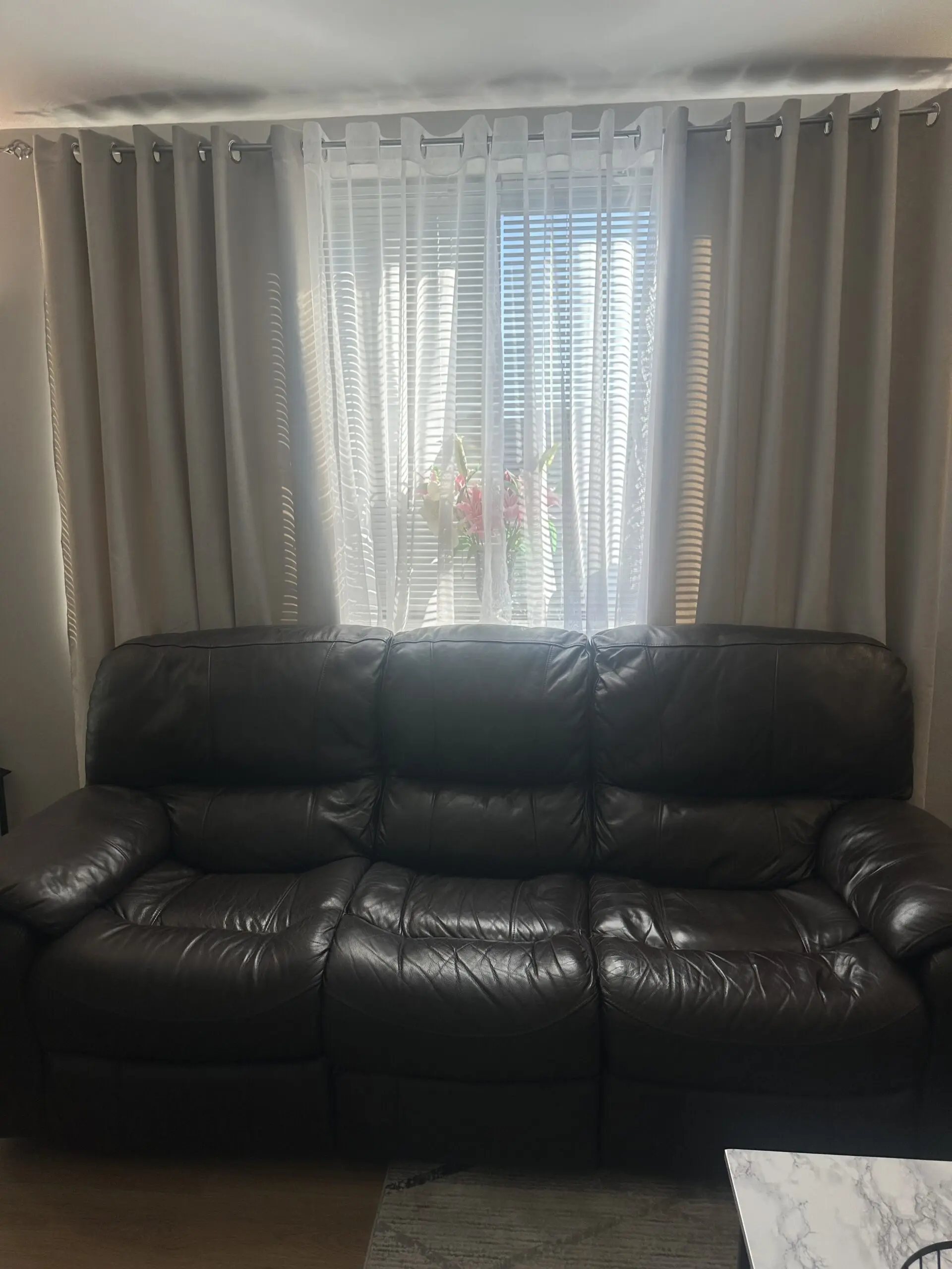 Harvey's Brown Leather Recliner Sofa Set – 2 x 3-Seaters, Great Condition