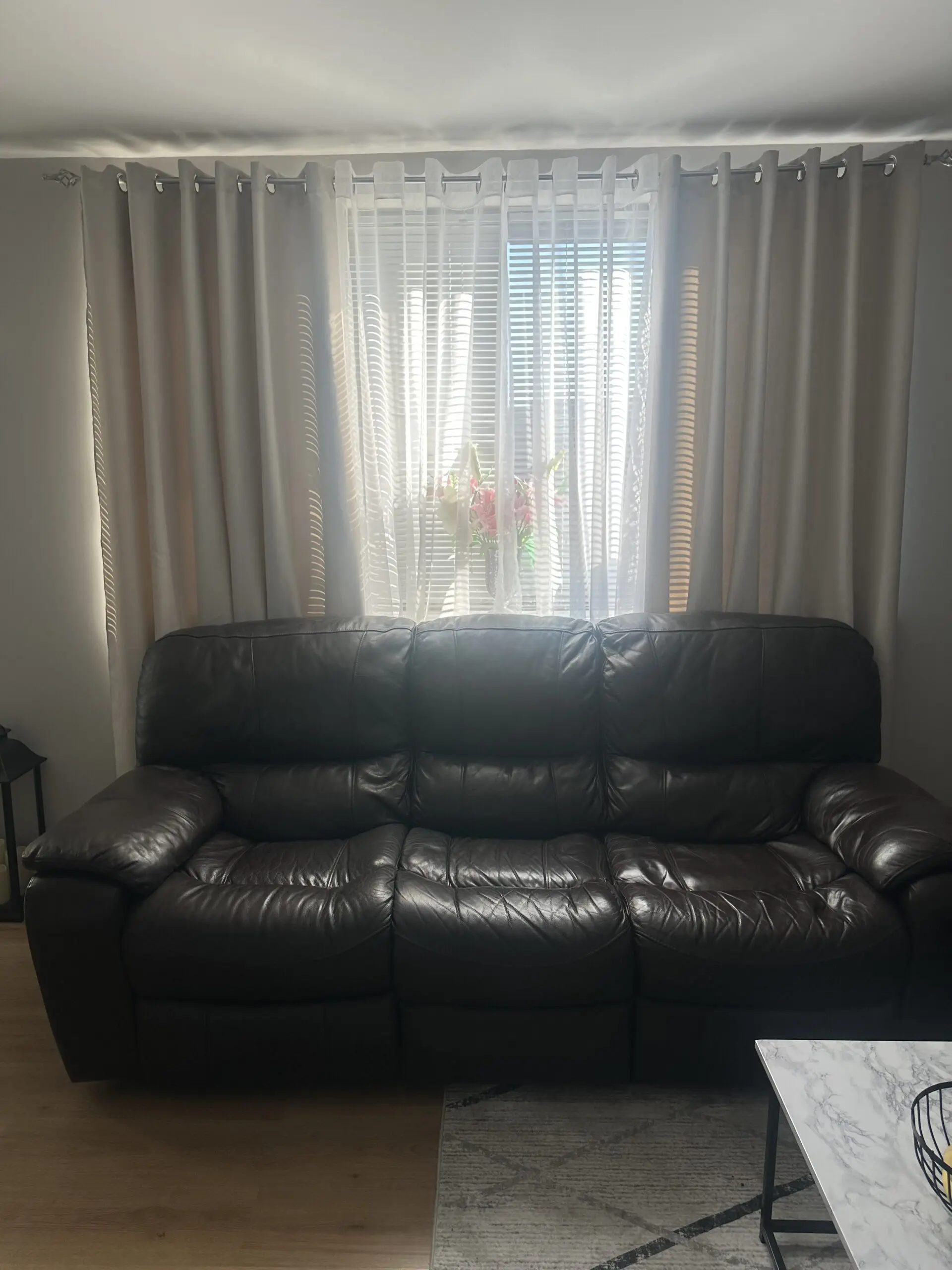 Harvey's Brown Leather Recliner Sofa Set – 2 x 3-Seaters, Great Condition