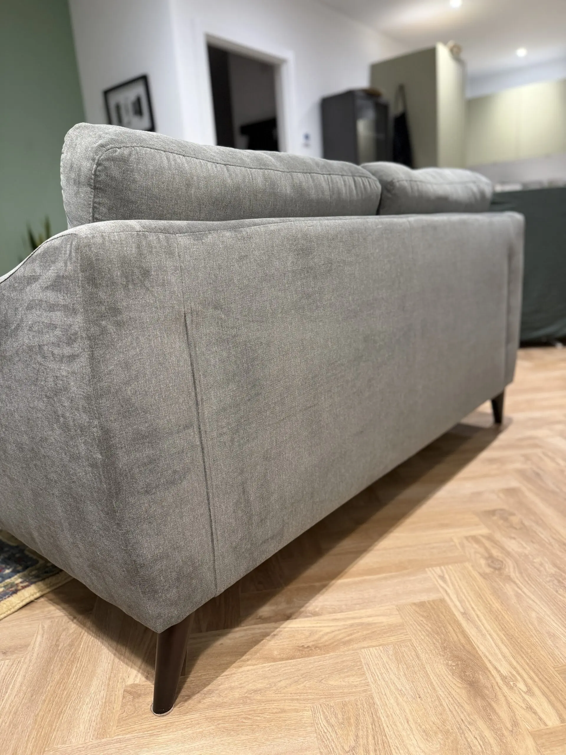 DFS Graphite Grey ALMA 2-seater Sofa, with accompanying Footstool