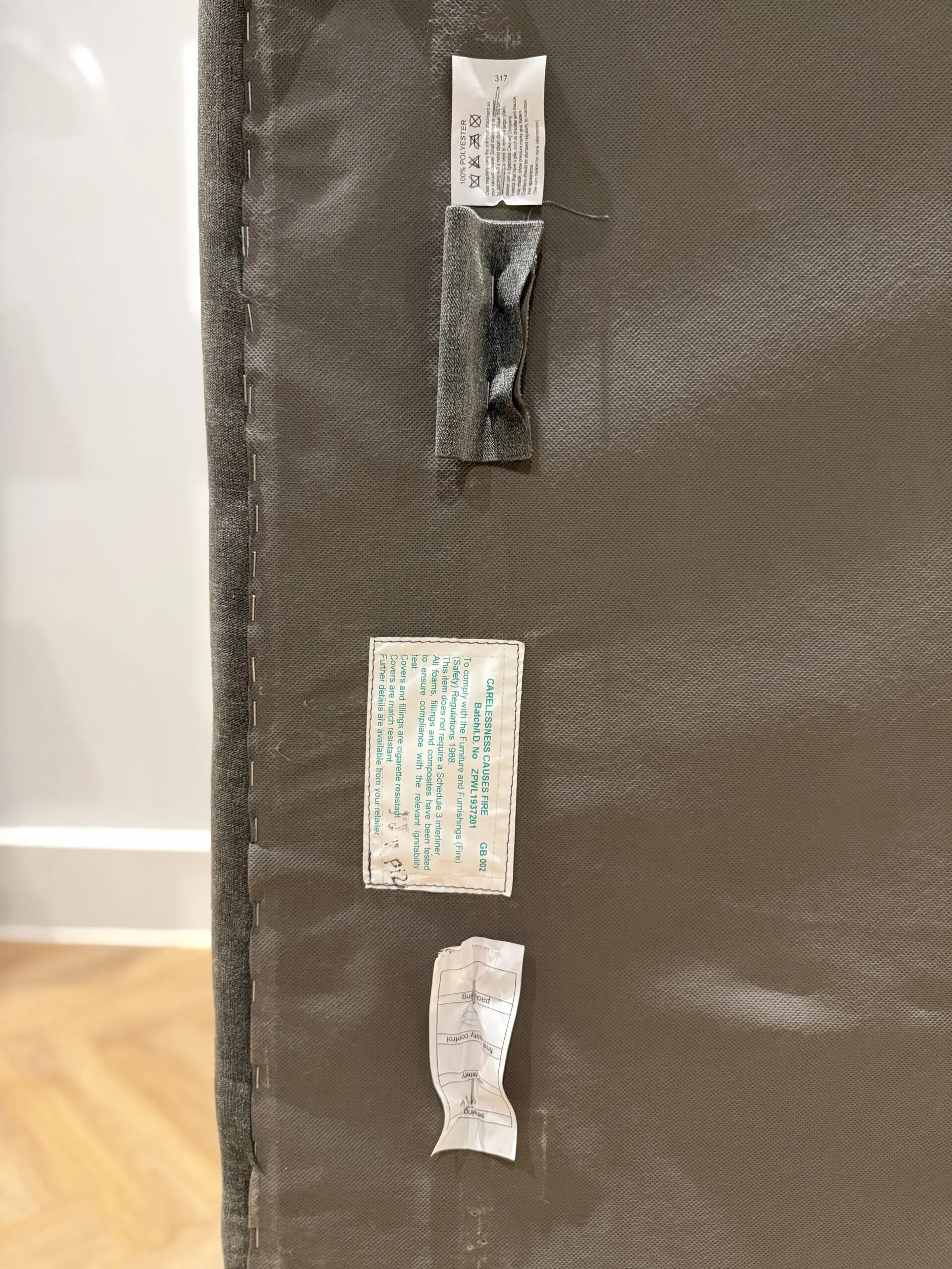 DFS Graphite Grey ALMA 2-seater Sofa, with accompanying Footstool