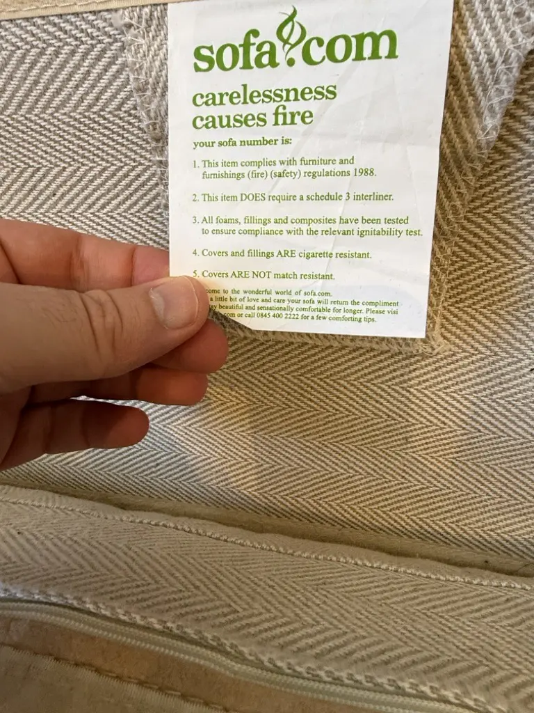 Sofa.com Brand 50% Cotton 50% Linen Beige colour