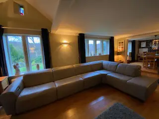 Natuzzi Modus Corner Suite in Grey Leather