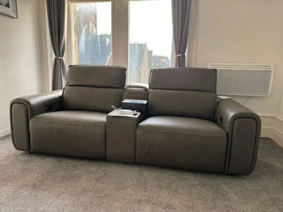 Sofology 2.5 Seater Grey Power Recliner with Centre Console