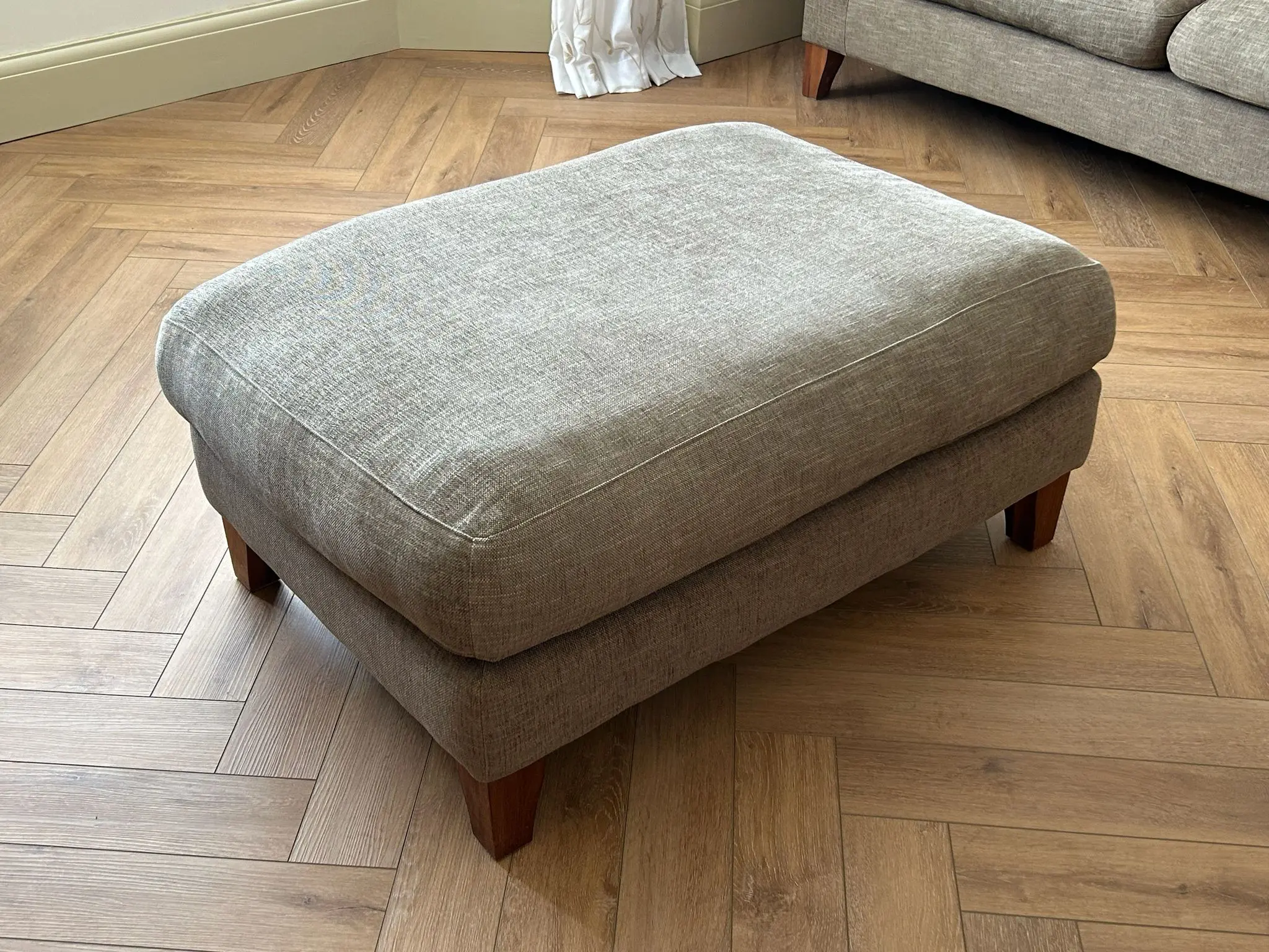 Two Large 2 Seater Sofas and Footstool By Nick Munro