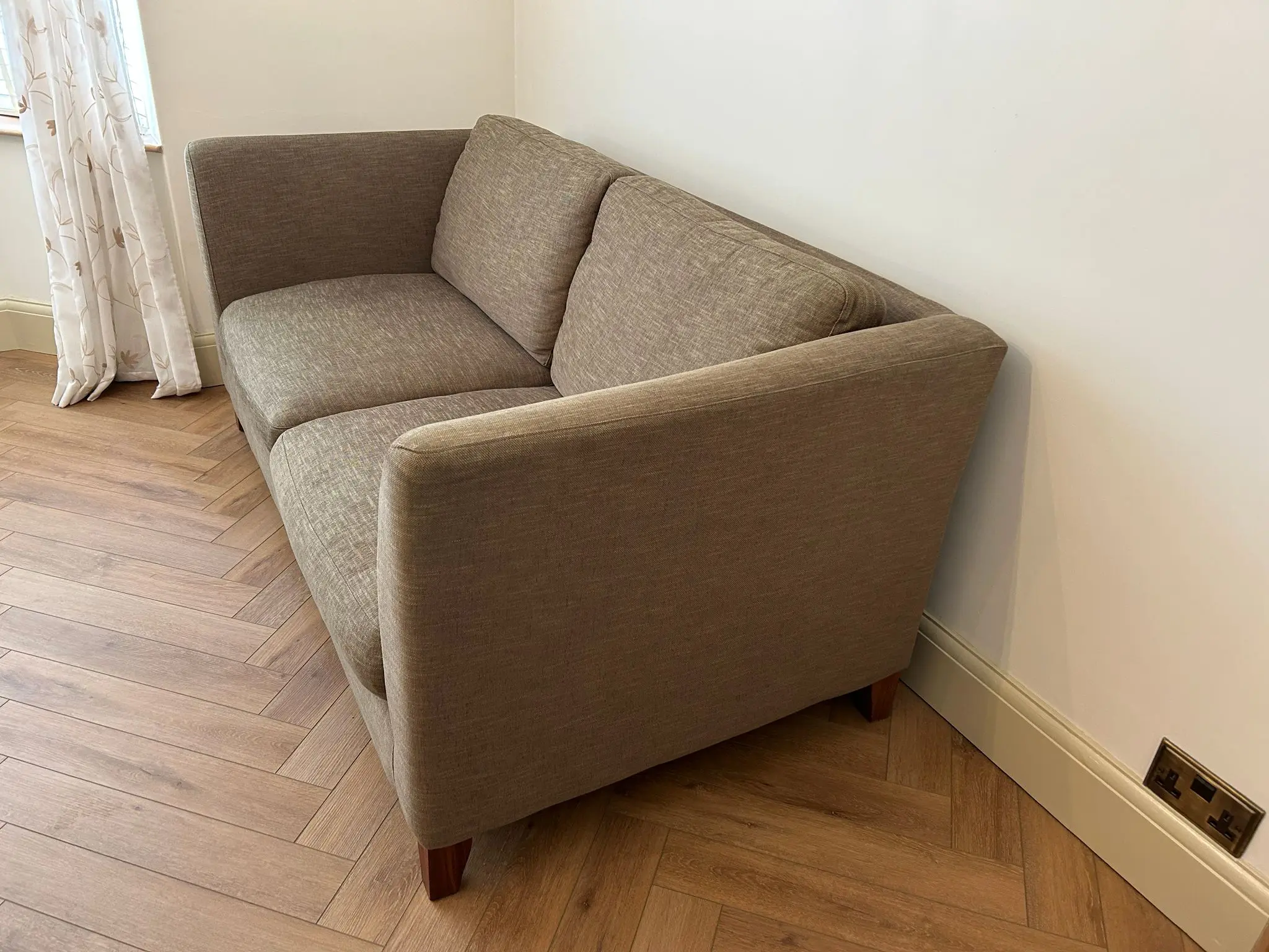 Two Large 2 Seater Sofas and Footstool By Nick Munro