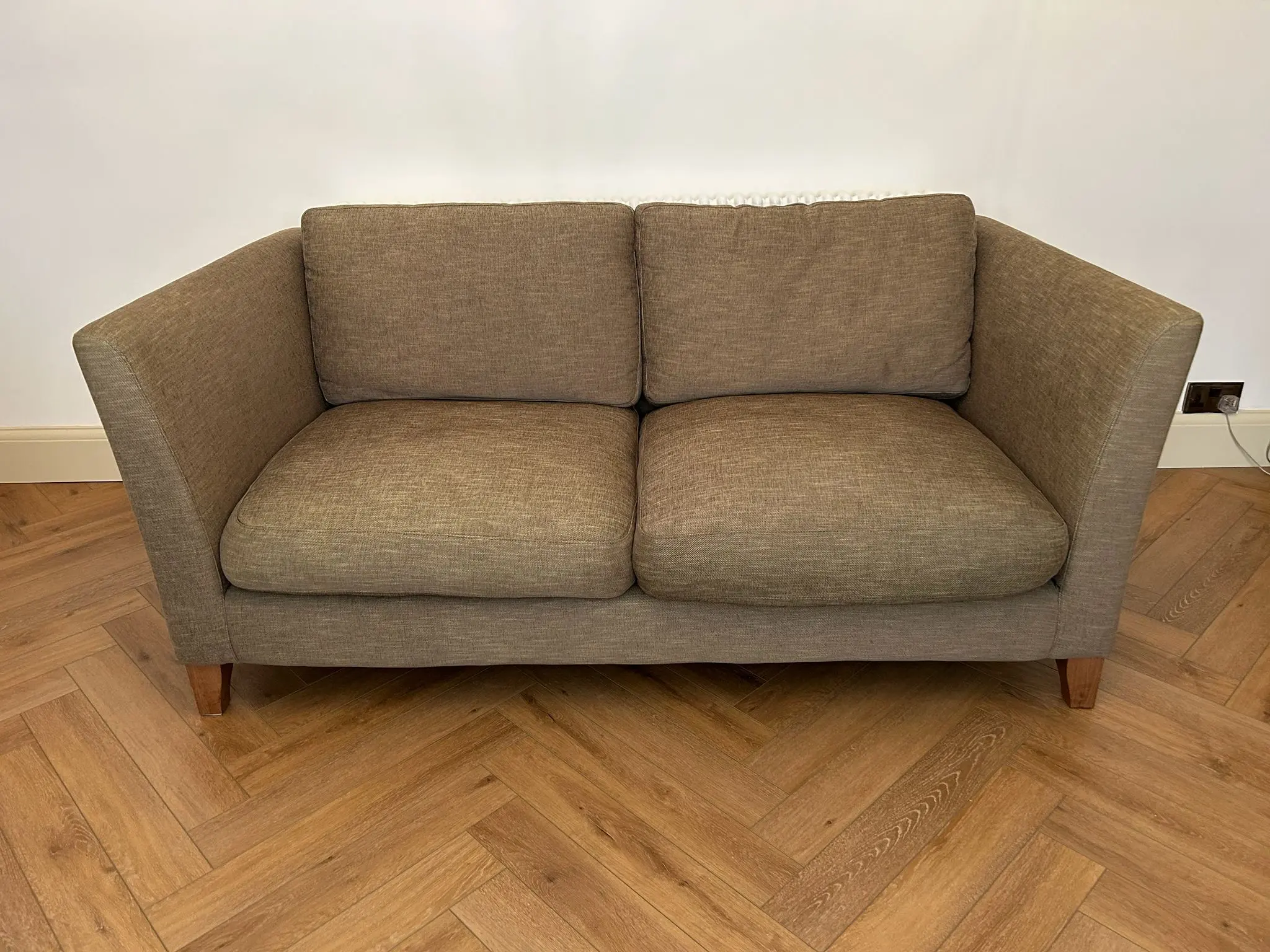 Two Large 2 Seater Sofas and Footstool By Nick Munro