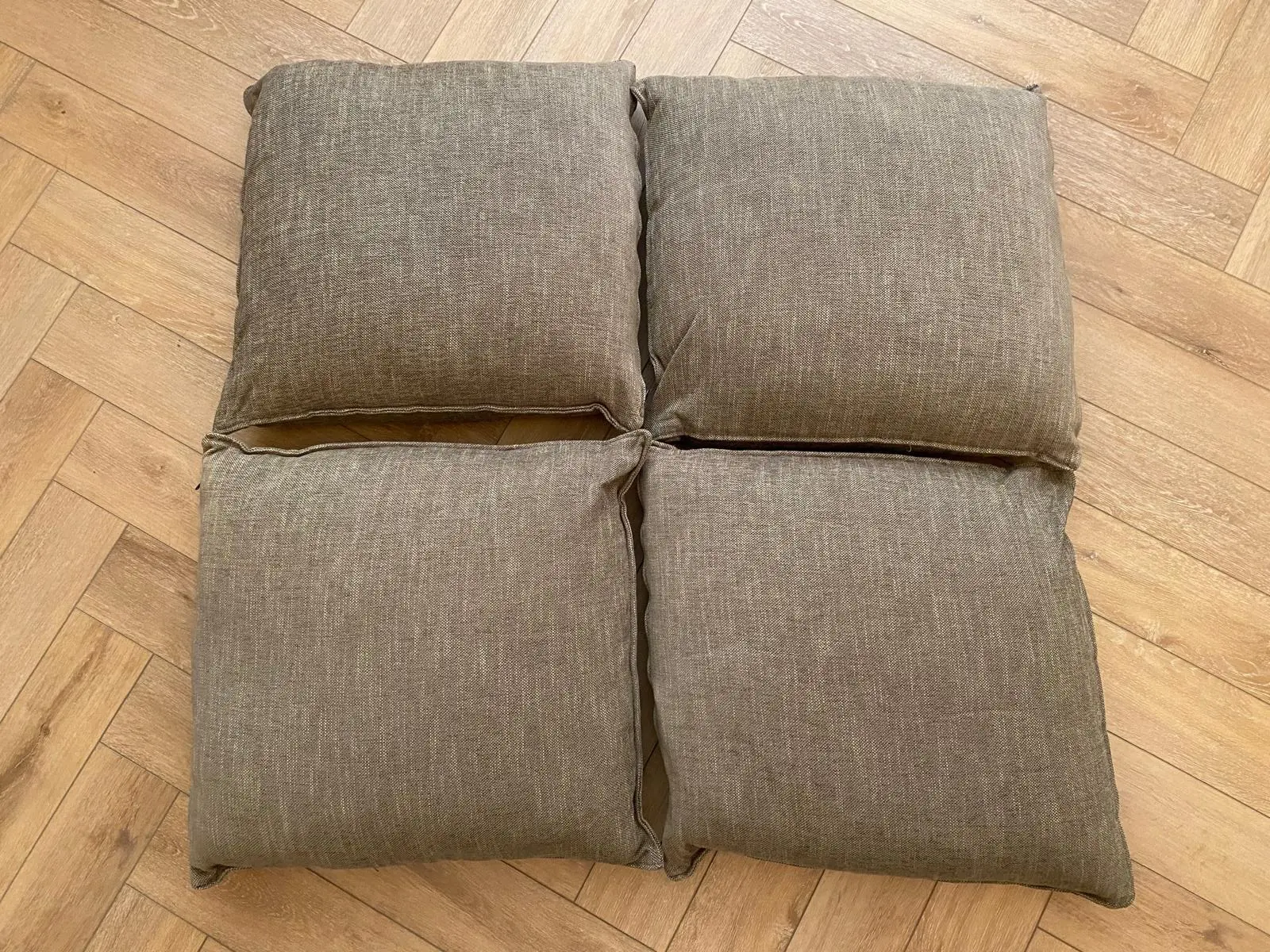 Two Large 2 Seater Sofas and Footstool By Nick Munro