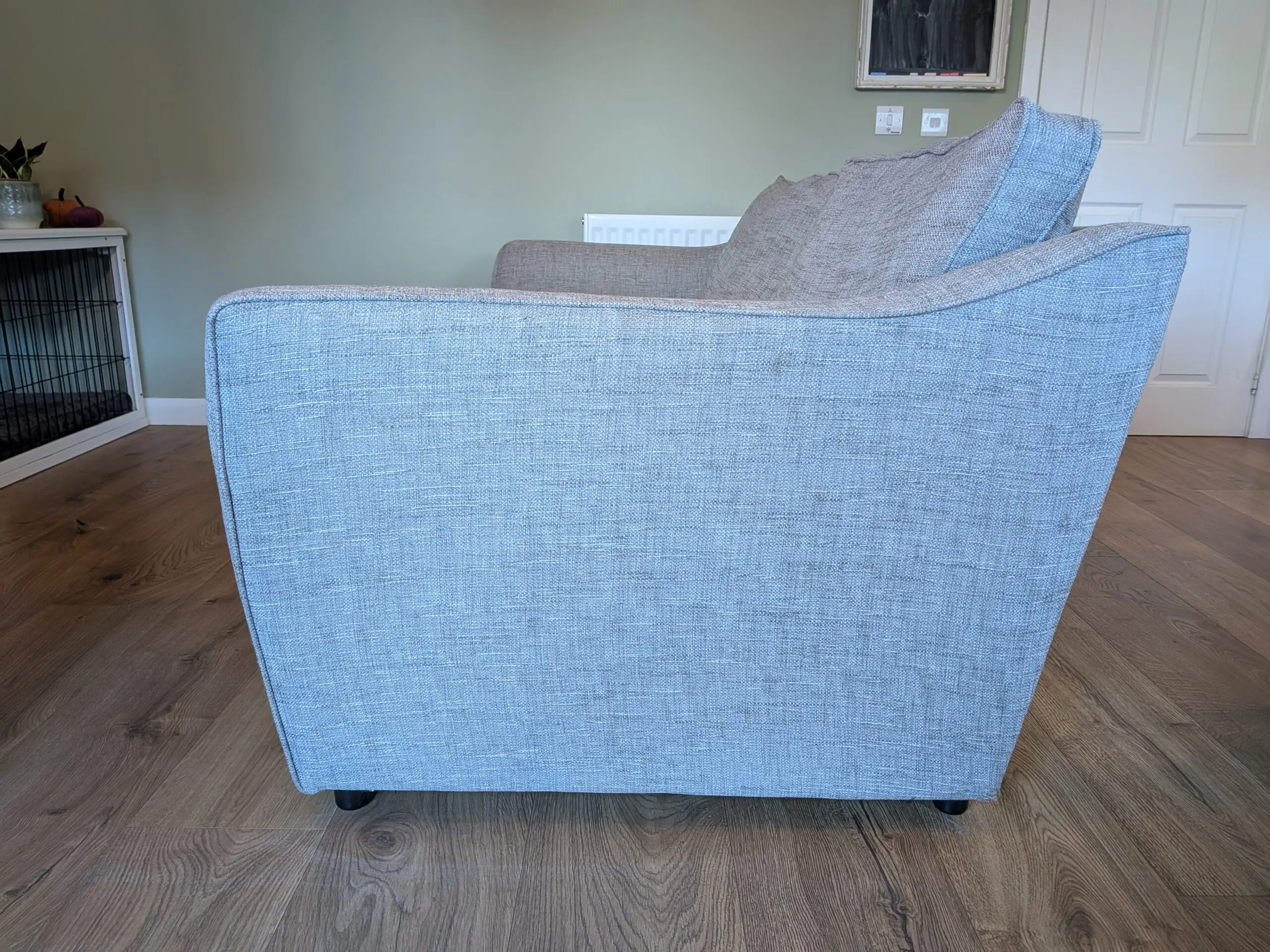 Next Home Light Grey Hepburn 3 Seater Sofa with Footstool