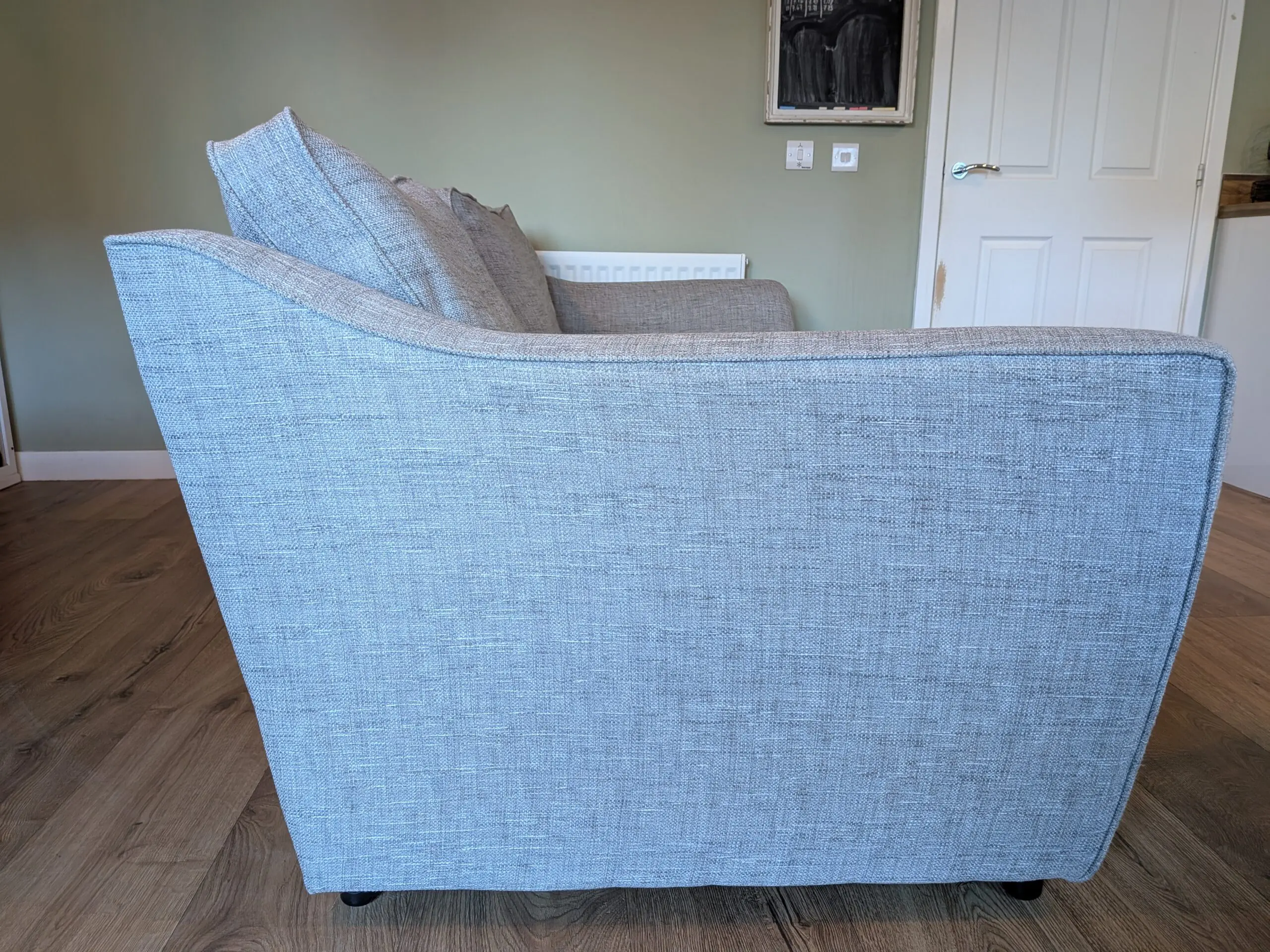 Next Home Light Grey Hepburn 3 Seater Sofa with Footstool