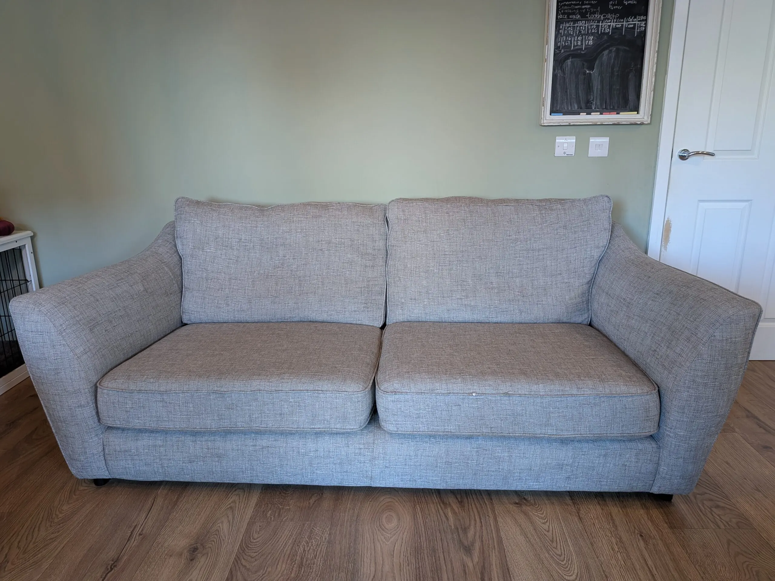Next Home Light Grey Hepburn 3 Seater Sofa with Footstool