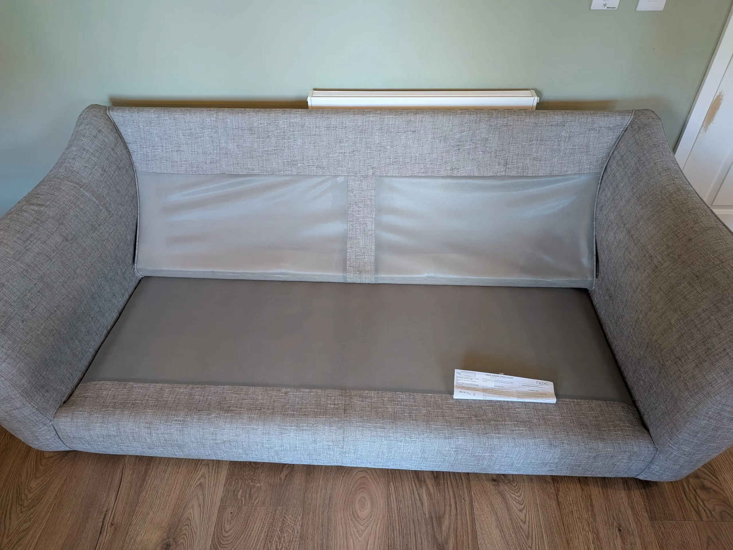 Next Home Light Grey Hepburn 3 Seater Sofa with Footstool