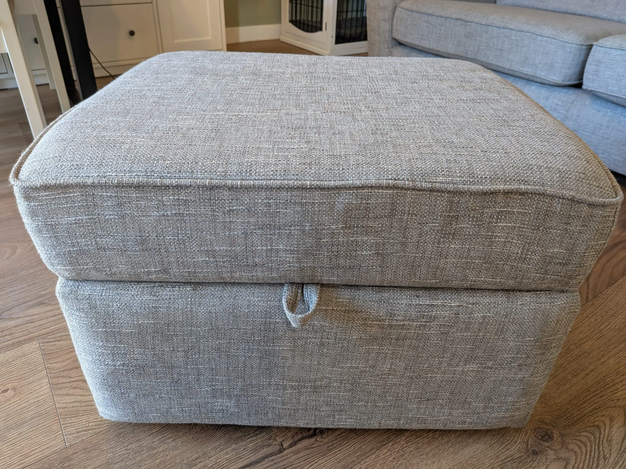 Next Home Light Grey Hepburn 3 Seater Sofa with Footstool