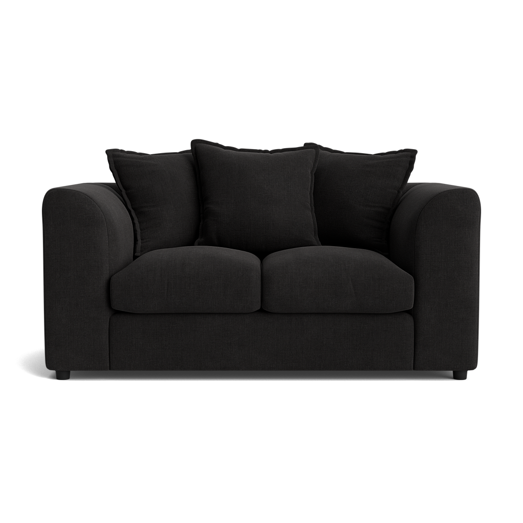 Black 3+2 Seater Sofa Set – Modern Living Room Suite – Comfortable Fabric Design – Durable & Stylish