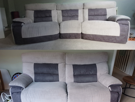 SCS Grey Recliner Sofa set