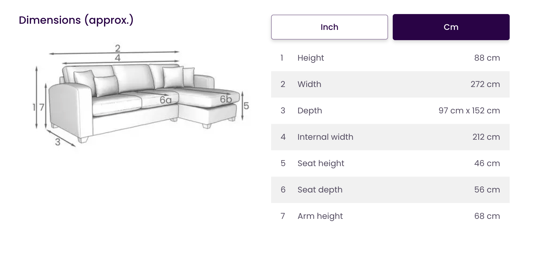 DFS Layla Corner 3 Seater Sofa, Left Hand, Excellent Condition