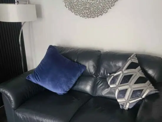 DFS leather Sofa set, navy leather