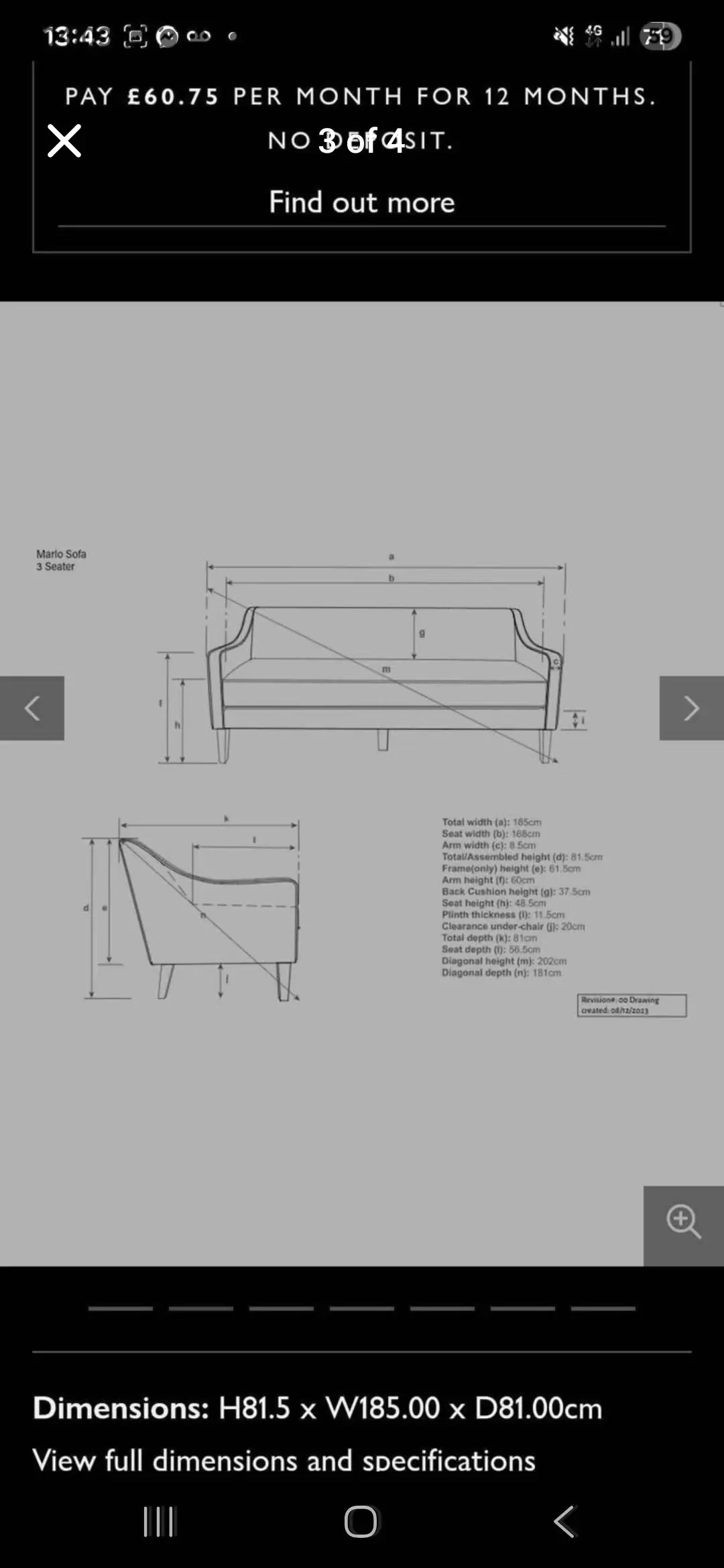 Olive green John Lewis sofa. Brand new.